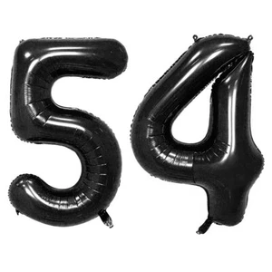 40inch Black Foil 54 Helium Jumbo Digital Number Balloons 54th Birthday Decor... - Picture 1 of 4