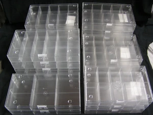 SERIE KINDER FERRERO SORPRESINE CONTENITORE BOX TRASPARENTE SCATOLETTE SCOMPARTI - Imagen 1 de 12