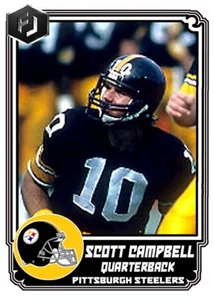 ACEO SCOTT CAMPBELL PITTSBURGH STEELERS MASSGESCHNEIDERTE HANDGEFERTIGTE KUNSTKARTE - Bild 1 von 2