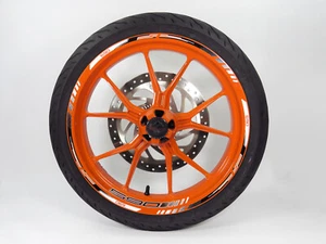 Felgenrand + Felgenbett Motorrad Aufkleber Set schwarz kompatibel für KTM 690 - Picture 1 of 7