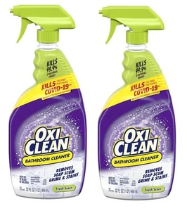2- Oxi Clean Bathroom Cleaner Remove Soap Scum, Crime and Stains- 32 oz - Picture 1 of 4