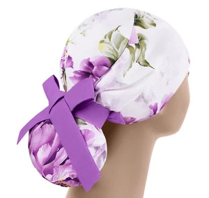  Scrub cap for women, scrub hat, ponytail scrub hats, surgical scrub cap flowers - Picture 1 of 3