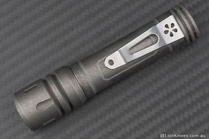 Reylight LAN Stonewashed Titanium Flashlight Nichia 219B LED AA/14500 Battery