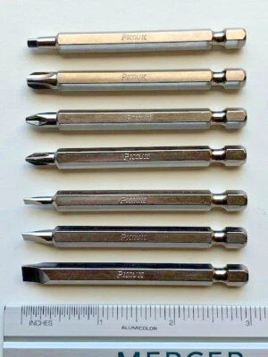PICQUIC - Corrosion Resistant Bits - 7 Bits - Fit Mariner Screwdriver - Image 1 of 2