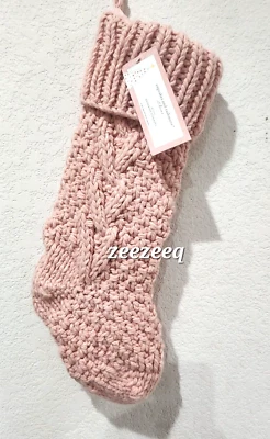 Medias de Navidad tejidas a mano rosa pastel cupcakes y cachemir 22" Foto 1 de 4