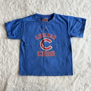 Chicago Cubs Baseball Shirt Größe 4 kleine Kinder MLB Nike Vintage Style blau - Bild 1 von 4