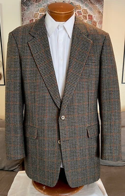 Stunning Hickey Freeman Mens Multicolor Plaid 2 Btn Blazer Sz 42 L - Изображение 1 из 4