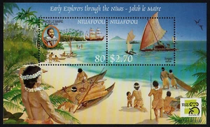 NIUAFO'OU, SCOTT # 215-216 (216A), MNH SOUVENIR SHEET - JAKOB LE MAIRE, EXPLORER - Picture 1 of 1