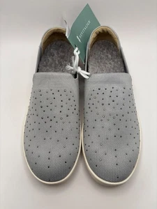 Zapatilla deportiva Revitalign ortopédica adornada sin cordones plantilla de piel sintética gris 6,5 NUEVA - Imagen 1 de 6