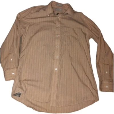Stafford Exec. Camisa Para Hombre Talla Regular 16 Manga Larga 32-33 Abotonada Tostado Melocotón Foto 1 de 4