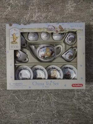 Juego de té vintage Schylling Disney clásico Winnie the Pooh China 12 piezas de cerámica Foto 1 de 3