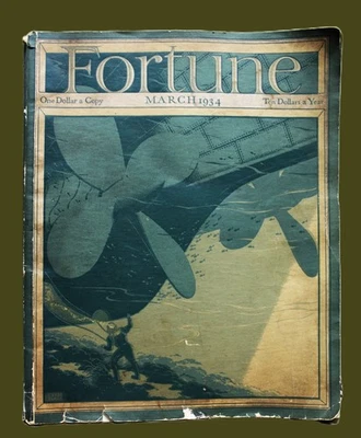 FORTUNE MAGAZINE MARCH 1934 AMERICAN GLOBAL BUSINESS PUBLICATION VINTAGE - Image 1 of 4