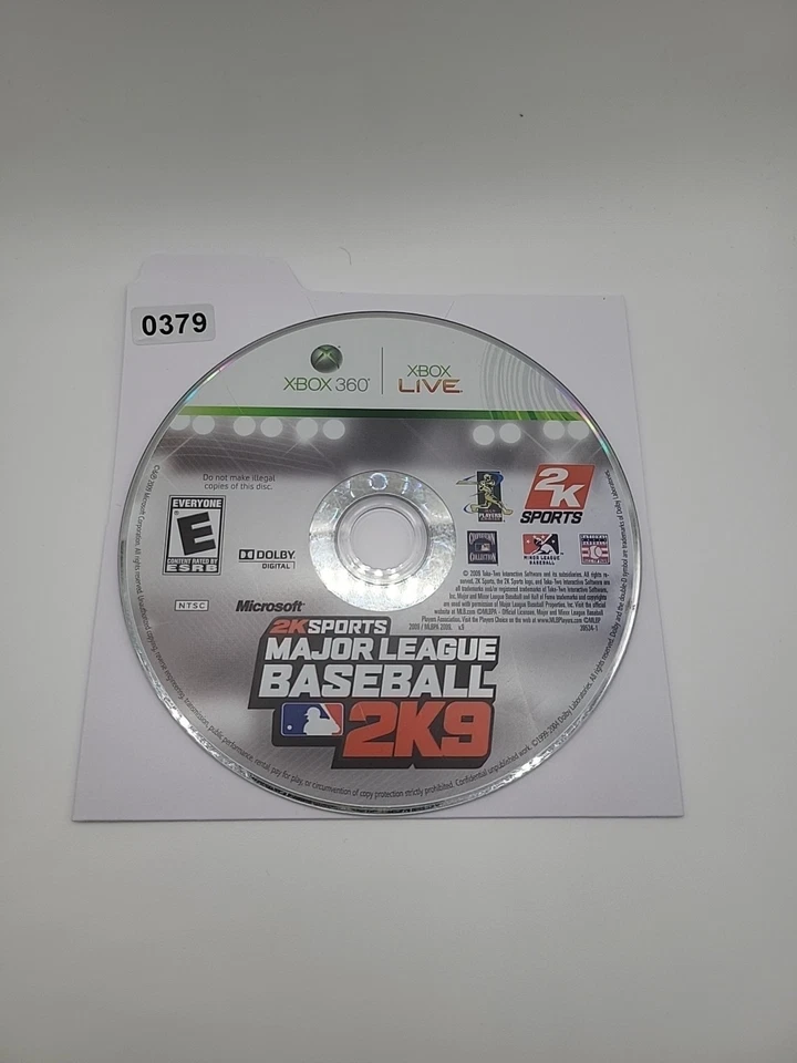 Major League Baseball MLB 2K9 Microsoft Xbox 360 - Disc Only NO USPS TRACKING - Image 1 of 1