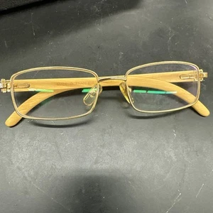 Anteojos Cartier Oro Marrón Claro Madera Marco Dorado⚜️140 - Imagen 1 de 9