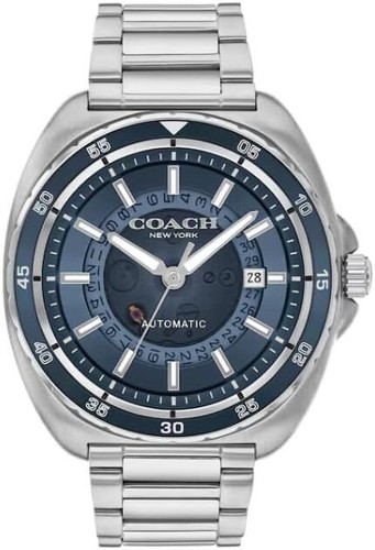 Coach Orologio Charter Automatico 44mm 14602711 Uomo Argento