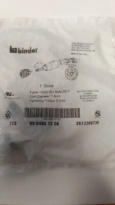 Conector BINDER 9904861208 - Imagen 1 de 2