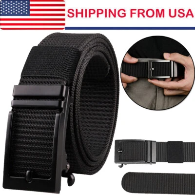 Cinturón táctico de 49,2" para hombre ajustable hebilla de aleación cinturón de lona cinturón de liberación rápida Foto 1 de 4