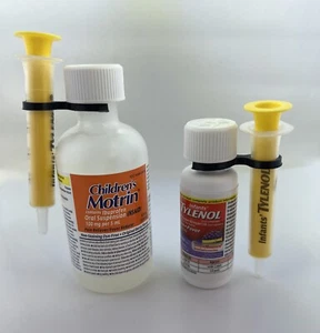 Children’s medicine Syringe Holder 3D printed pack of 4 MEDICINE IS FOR DISPLAY - Picture 1 of 2