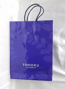 Tohoku University shopping gift bag purple 10x14 unusual - Picture 1 of 4