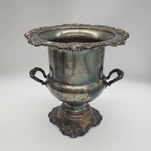 Baroque by Wallace Silverplate Champagne Wine Cooler Ice Bucket 243 VTG ~ As Is - Picture 1 of 12