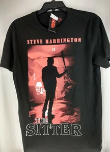 Stranger Things Steve Harrington The Sitter Black T Shirt Size Small NWT - Picture 1 of 5