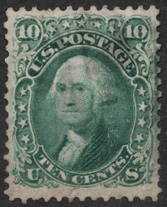 Sn:US #68 1861 10c US STAMP George Washington 1861-1866 National Bank Note Co. - Picture 1 of 2