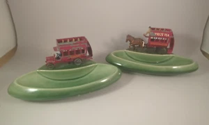PAIR of WADE England Porcelain Lipton's Tea Advertising Tea Bag Holders - Picture 1 of 12