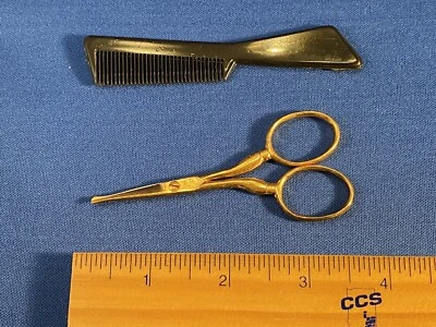 WASA Solingen Steel Scissors w/comb - 3 1/2” New-4pc lot - Image 1 of 4