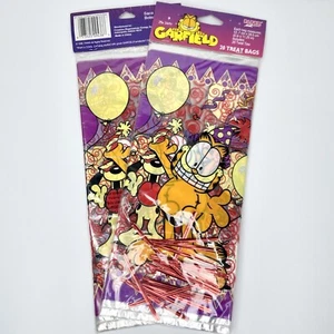 2 Packungen mit 1998 Garfield & Odie 11,25" Zellophan Leckerlibeuteln (je 20 Beutel) - Bild 1 von 1