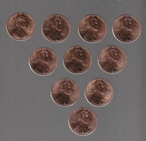 Here are all of the "P+D" MINT LINCOLN CENTS from 2009 thru 2024 38 coin set - Imagen 1 de 5
