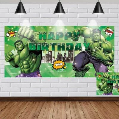 Hulk Birthday Banner Birthday Party Supplies Backdrop Banner Birthday Gift - Image 1 of 4