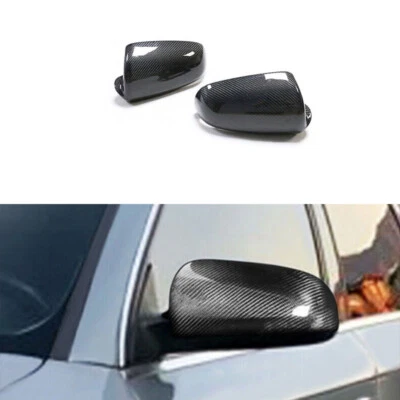 Cubierta de espejo retrovisor de coche de fibra de carbono real de repuesto para Audi A3 S3 A4 A6 S6 2004-2008 Foto 1 de 4