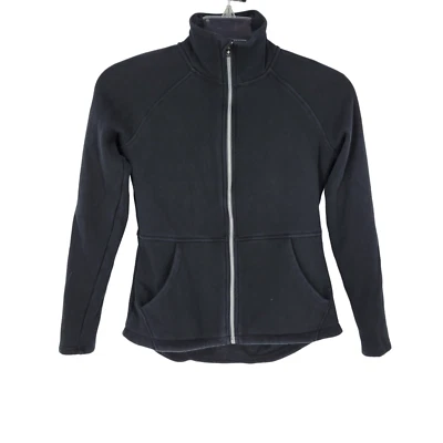 Suéter deportivo Skechers negro con cremallera manga larga cuello falso XS Foto 1 de 4