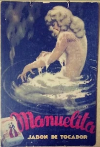 ANTIGUO Y MUY RARO JABÓN ORIGINAL ARGENTINA MANUELITA CARTEL ANUNCIO #3 - Imagen 1 de 4