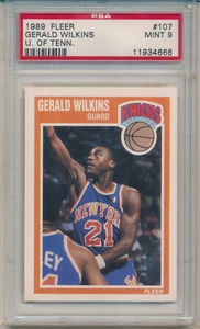 1989 Fleer Basketball Gerald Wilkins (University of Tennesee) (#107) PSA9 PSA - Picture 1 of 1