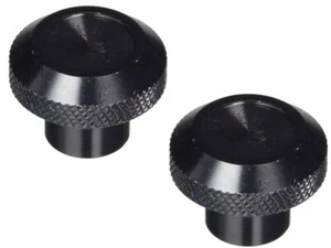 Black Coated Aluminum Heater or Windshield Wiper Switch Knob Kit for Jeep CJ FSJ - Foto 1 di 3