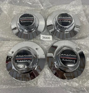 4 New American Racing Wheels Snap In Chrome Center Cap GMC60-02 Wheel Caps - Picture 1 of 14