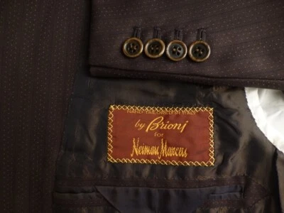 Blazer Brioni 52R/42R Marrón Rayas Excelente Estado Traje Chaqueta Nomentano Foto 1 de 4