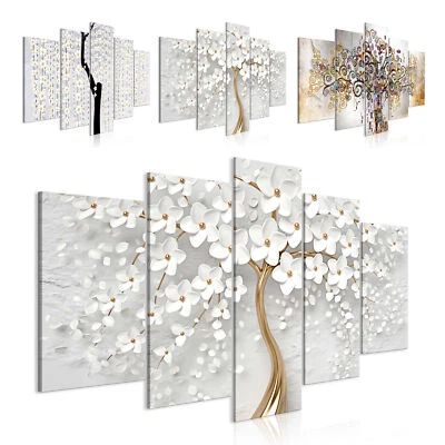 Baum Abstrakt Design Pflanzen VLIES LEINWAND DEKO BILDER XXL WANDBILD WOHNZIMMER - Bild 1 von 3