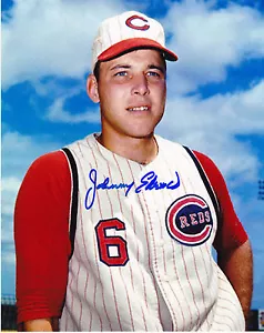 JOHNNY EDWARDS CINCINNATI REDS ACTION SIGNED 8x10 - Picture 1 of 1