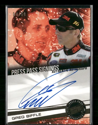 Greg Biffle 2014 Press Pass Auto 4/50 - Image 1 of 2