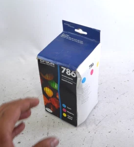 NEW!! EPSON 786 STANDARD CAPACITY TRI-COLOR INK CARTRIDGES - 2021 EXP - Picture 1 of 5