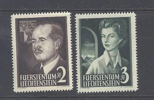 LIECHTENSTEIN 1953 PRINCE FRANCIS JOSEPH AND PRINCESS GEORGINA M.N.H. SG330/331 - Picture 1 of 2
