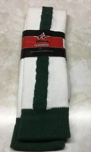 Men’s Alleson Athletic Team Socks - White/Dark Green - Shoe Size 8-10 - Picture 1 of 7