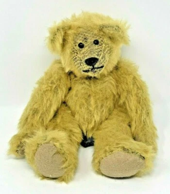 Oso de peluche vintage completamente articulado RUSS muñeca Colby 12 pulgadas envejecida usado Foto 1 de 4