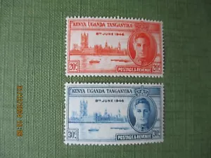 British KUT 1946 - KGVI Victory - Complete MH Set - SG155 - 156 - Picture 1 of 6