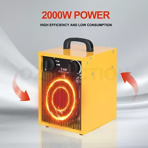 Industrial Fan Heater Electric Workshop Portable Hot Air Blow Carpet Dryer 2000W - Picture 1 of 11