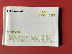 2009 Kawasaki ER-6n / ABS Owner's Manual English Part No: 99986-1555 - Picture 1 of 2