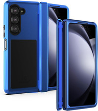 for Galaxy Z Fold 5 Case - Metal Phone Case with Hinge Protection, Front Built-I