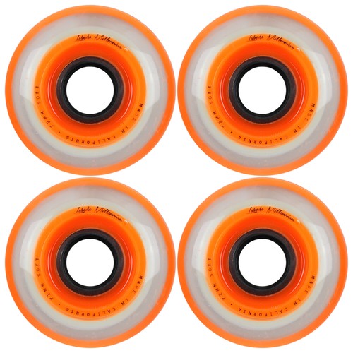 Roues Labeda Millennium Gripper Orange Pour Roller Hockey - 4 Roues 72mm Souples - Accroche Optimale